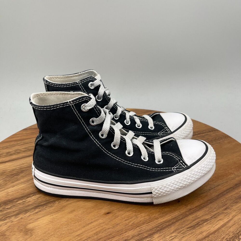 Converse Chuck Taylor Star Shoes Youth Size 3 Black High Tops Skate Casual